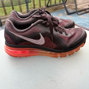 Nike Air Max 2014 women’s sz 7.5 grey orange sneakers shoes